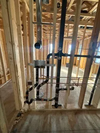 New construction plumbing installation by Pink Panther Plumbing in Omaha, NE